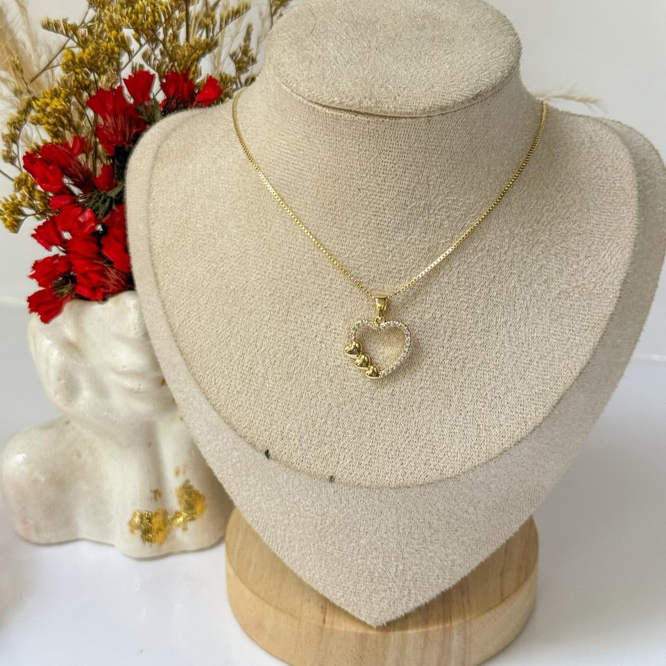 CADENA CORAZONES MINI