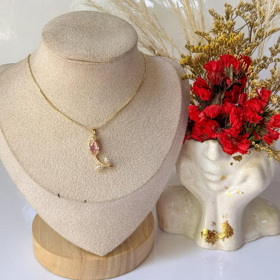 CADENA TULIPAN ROSA