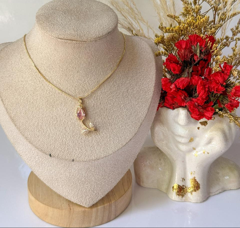 CADENA TULIPAN ROSA