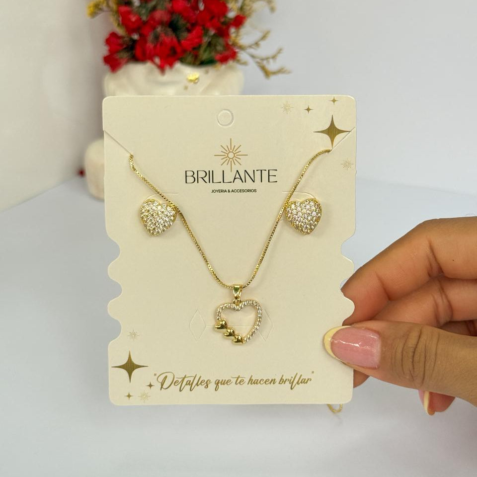 SETS CORAZÓN CIRCONES