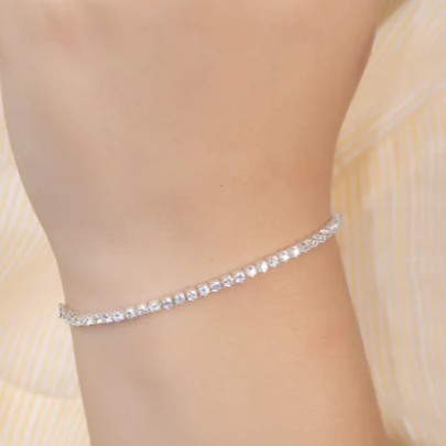 PULSERA CIRCONES PLATEADA