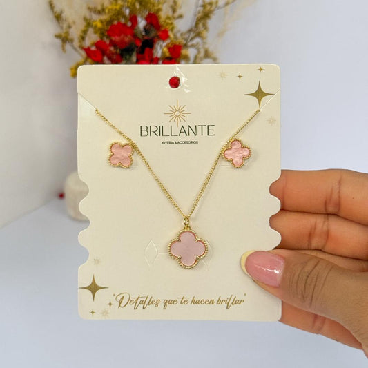 SET TREBOL ROSADO