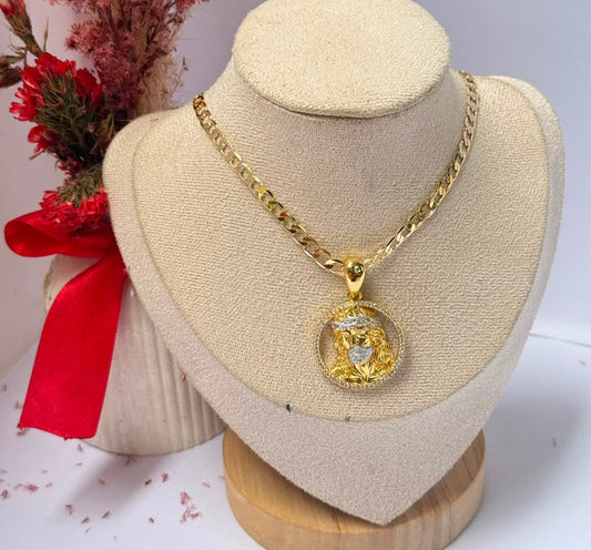 CADENA ROSTRO CRISTO PARA HOMBRE