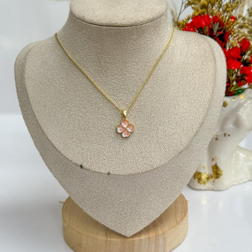 CADENA FLOR ROSA