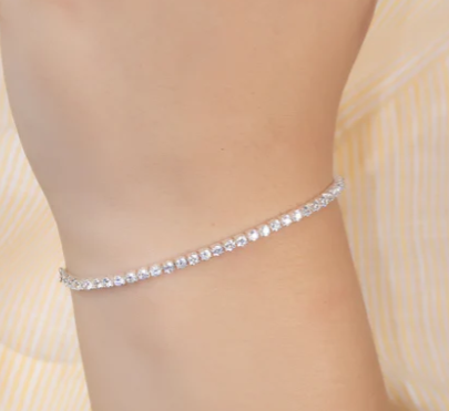 PULSERA CIRCONES PLATEADA
